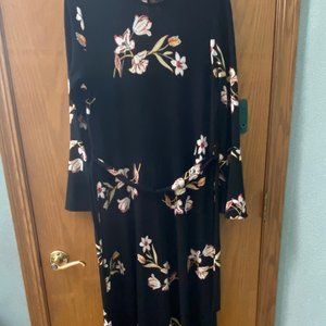 Black floral maxi dress